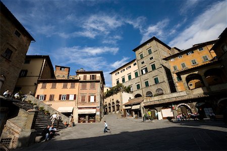 run stair - Main Square, Cortona, Tuscany, Italy Stock Photo - Rights-Managed, Code: 700-01185609