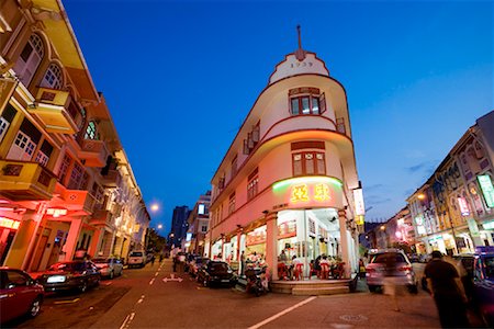 singapore building in the evening - Keong Saik Road, Singapore Stock Photo - Rights-Managed, Code: 700-01185631