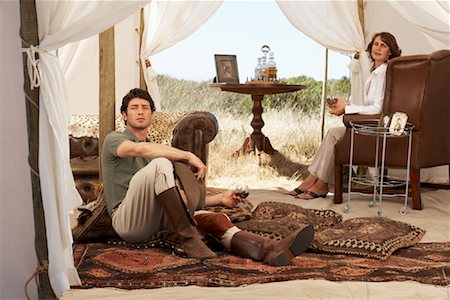 ecotourist - Woman in Safari Tent, Western Cape, South Africa Stock Photo - Rights-Managed, Code: 700-01182676