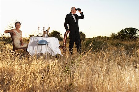 Couple Dining in Grasslands, Western Cape, South Africa Foto de stock - Con derechos protegidos, Código: 700-01182716