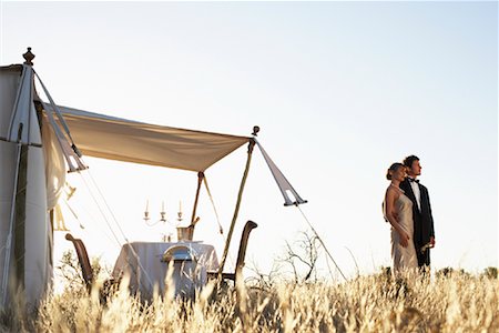 Couple by Tent and Gourmet Dining Table, Western Cape, South Africa Stock Photo - Rights-Managed, Code: 700-01182711