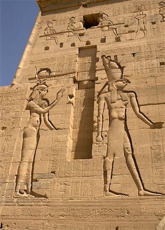 Hieroglyphics on Temple of Philae, Aswan, Egypt Stock Photo - Rights-Managed, Code: 700-01182734