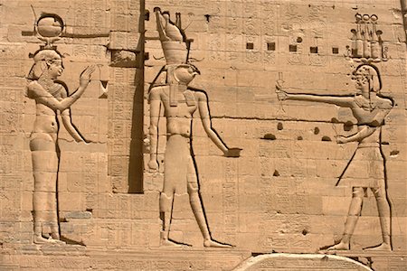 Hieroglyphics on Temple of Philae, Aswan, Egypt Stock Photo - Rights-Managed, Code: 700-01182733