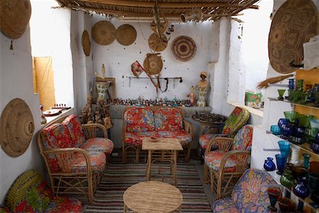 egypt art and architecture - Interior of House in Nubian Village, Aswan, Egypt Stock Photo - Rights-Managed, Code: 700-01182747