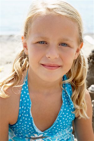 10 years old girl at the beach, Stock Photo, Picture And Rights Managed  Image. Pic. YN3-1221226