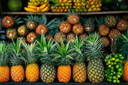 seller produce shop - Fruit Stand, Antilles, Guadeloupe, French West Indies Stock Photo - Rights-Managed, Code: 700-01183636