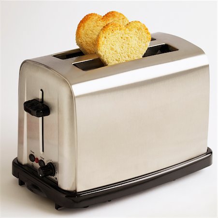 Toaster with Heart Shaped Toast Stock Photo - Rights-Managed, Code: 700-01183743