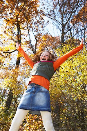 Portrait of Girl Jumping Stock Photo - Rights-Managed, Code: 700-01183837