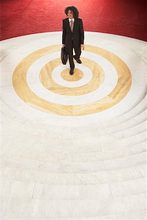 singled out - Businessman at Bottom of Staircase Stock Photo - Rights-Managed, Code: 700-01194349