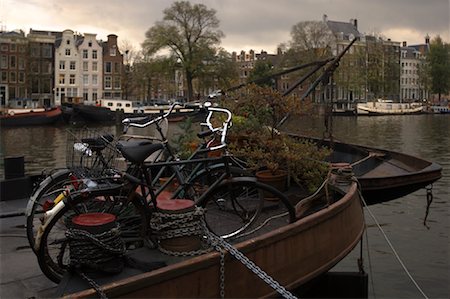 Bikes on a Boat, Amsterdam, Netherlands Stock Photo - Rights-Managed, Code: 700-01194976