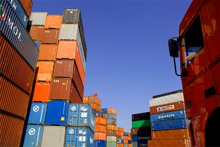 Shipping Containers, Antwerp, Belgium Foto de stock - Con derechos protegidos, Código: 700-01194981