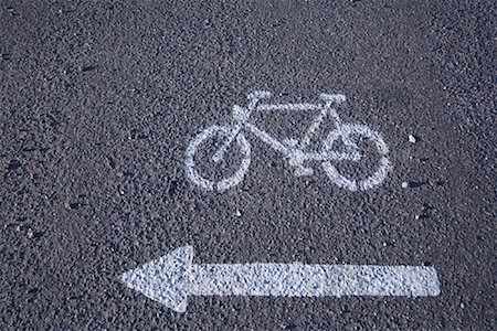 path sign - Bicycle Path Stock Photo - Rights-Managed, Code: 700-01195012