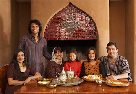 sister sit in brother laps photos - Portrait of Family at Dinner Table Stock Photo - Rights-Managed, Code: 700-01195398