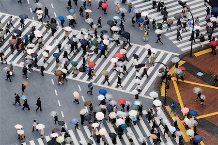 Aerial View of Shibuya Crossing, Tokyo, Japan Foto de stock - Con derechos protegidos, Código: 700-01195790