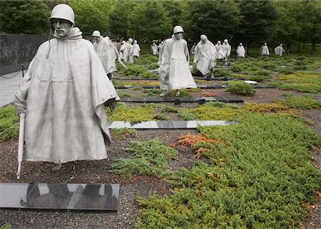 Domaine du Service, la guerre de Corée Veterans Memorial, le National Mall, Washington, DC, USA Photographie de stock - Rights-Managed, Code: 700-01195893