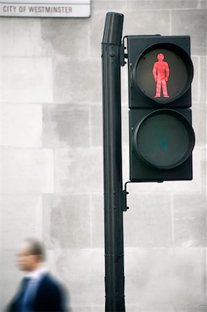 pedestrian sign - Don't Walk Sign, London, England Stock Photo - Rights-Managed, Code: 700-01196231