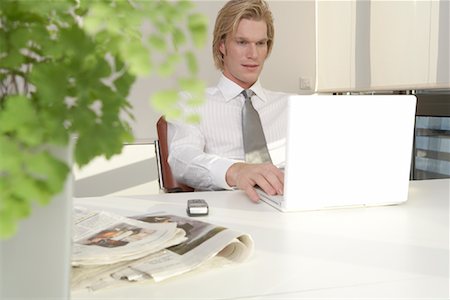 Businessman Using Laptop Computer Stock Photo - Rights-Managed, Code: 700-01198922
