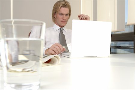 Businessman Using Laptop Computer Stock Photo - Rights-Managed, Code: 700-01198923