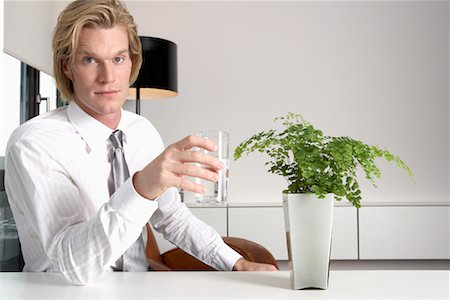 david zuber - Businessman Watering Plant Stock Photo - Rights-Managed, Code: 700-01198933
