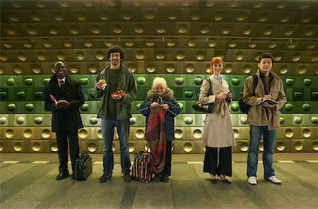 people waiting at a subway station - People at Subway Station Stock Photo - Rights-Managed, Code: 700-01199248