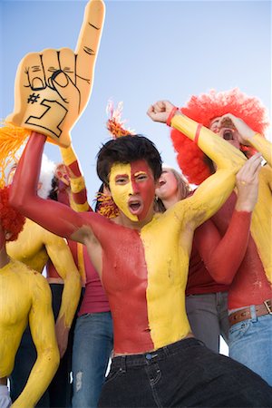 fan and foam finger - Sports Fans Cheering Stock Photo - Rights-Managed, Code: 700-01199325