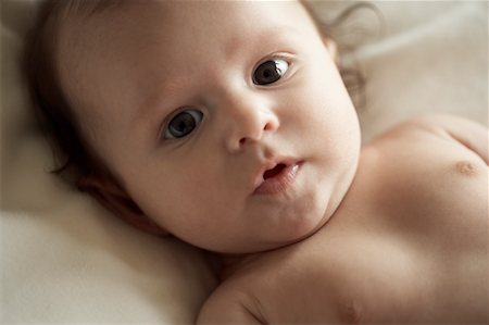 picture of cute dark haired baby girls - Portrait of Baby Stock Photo - Rights-Managed, Code: 700-01199456