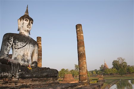 sitting buddha statue - Buddha Statue, Sukhothai Historical Park, Sukhothai, Thailand Stock Photo - Rights-Managed, Code: 700-01199713