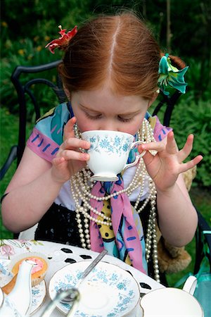 Girl at Tea Party Stock Photo - Rights-Managed, Code: 700-01199827