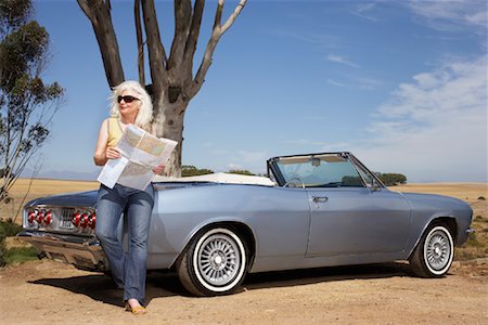 drive old car - Woman Leaning on Car Stock Photo - Rights-Managed, Code: 700-01199951