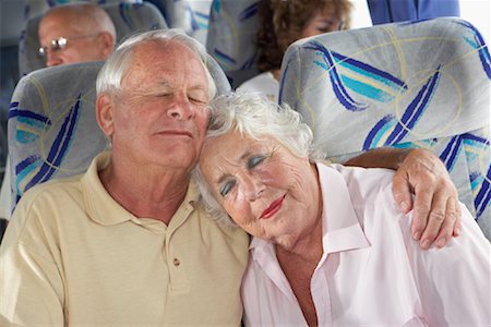 pictures of women with grey hair sitting in a bus - Seniors on Tour Bus Stock Photo - Rights-Managed, Code: 700-01199961