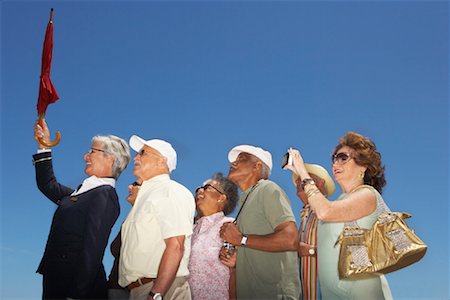 senior couple looking ahead - Seniors with Tour Guide Stock Photo - Rights-Managed, Code: 700-01199984