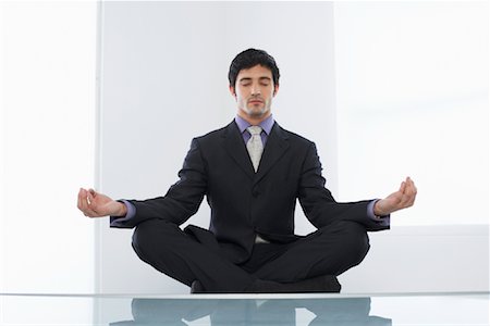 simsearch:700-03075946,k - Businessman Meditating Stock Photo - Rights-Managed, Code: 700-01224051