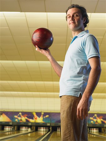 Man at Bowling Alley Stock Photo - Rights-Managed, Code: 700-01223419