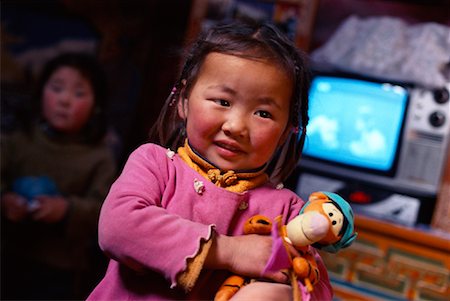 Nomadic Children in Yurt, Mongolia Stock Photo - Rights-Managed, Code: 700-01234979