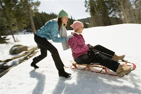 Friends Tobogganing Stock Photo - Rights-Managed, Code: 700-01235012