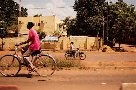 Cyclists in Street, Bamako, Mali, Africa Stock Photo - Rights-Managed, Code: 700-01235138