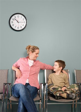 pediatrician office - Mother and Son in Waiting Room Stock Photo - Rights-Managed, Code: 700-01236163