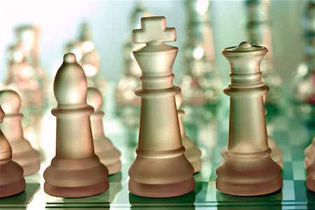 Chess Pieces on Chessboard Stock Photo - Rights-Managed, Code: 700-01236487