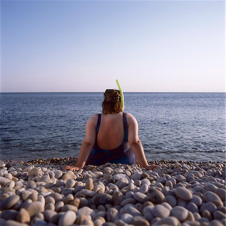 Femme à la plage Photographie de stock - Rights-Managed, Code: 700-01236495