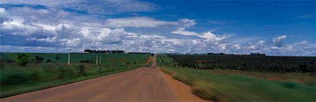 road panoramic blurred - Road and Soya Fields, Brazil Stock Photo - Rights-Managed, Code: 700-01236519