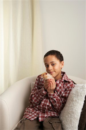 pet rodent - Boy Holding Hamster Stock Photo - Rights-Managed, Code: 700-01236595