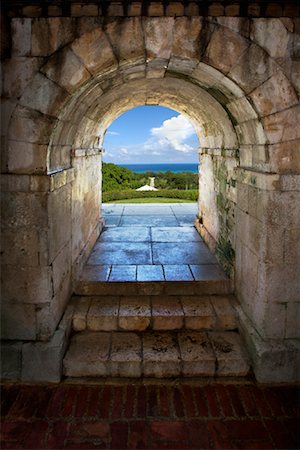 Stone Archway, Rose Hall, Montego Bay, Jamaica Stock Photo - Rights-Managed, Code: 700-01236717