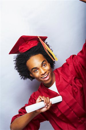 degree student male - Graduate Holding Diploma Stock Photo - Rights-Managed, Code: 700-01248401