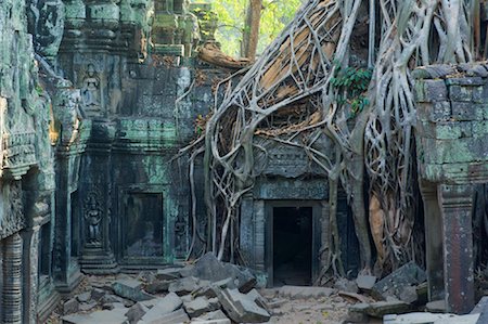 famous natural pictures of asia - Ta Prohm Temple, Siem Reap, Cambodia Stock Photo - Rights-Managed, Code: 700-01248562