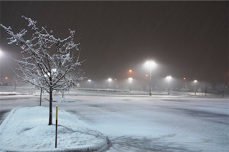 snowy parking lot - Snow Covered Parking Lot Stock Photo - Rights-Managed, Code: 700-01248917