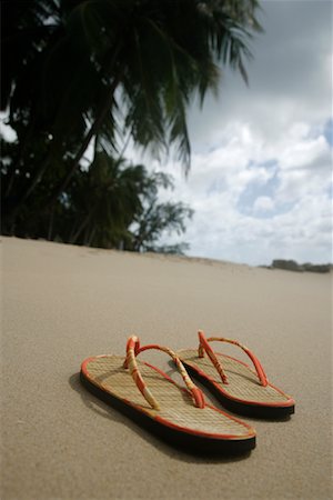 flip flops close - Sandals on the Beach Stock Photo - Rights-Managed, Code: 700-01249071