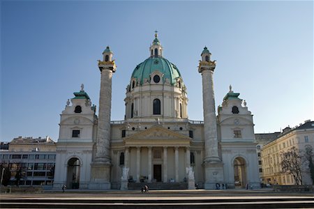Karlskirche, Karlsplatz, Vienne, Autriche Photographie de stock - Rights-Managed, Code: 700-01249112