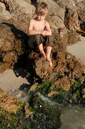 Boy Fishing Foto de stock - Direito Controlado, Número: 700-01260409