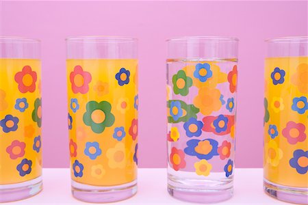 Row of Drinking Glasses Stock Photo - Rights-Managed, Code: 700-01260449