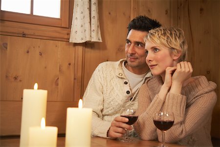 Couple Drinking Wine Stock Photo - Rights-Managed, Code: 700-01275931